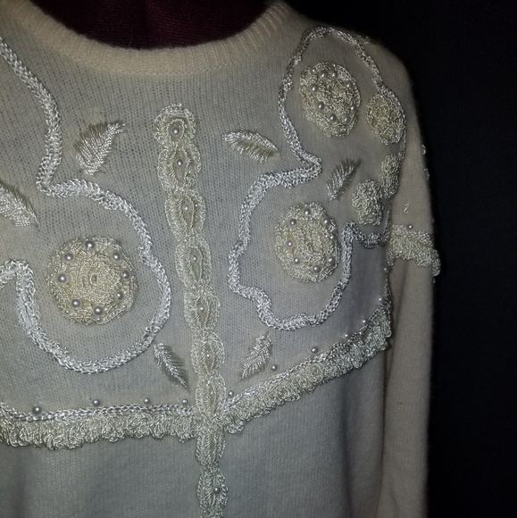 80's Dead Stock! Lambswool Angora Sweater - Picture 4 of 8
